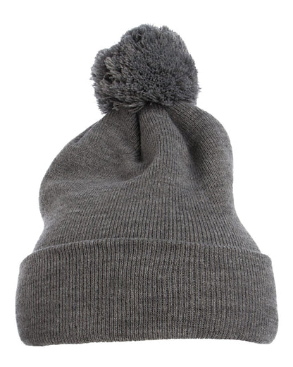YP Classics 1501P Pom-Pom Cuffed Knit Beanie