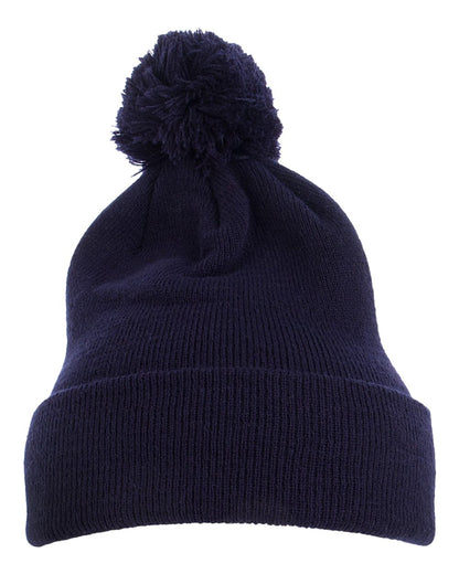 YP Classics 1501P Pom-Pom Cuffed Knit Beanie