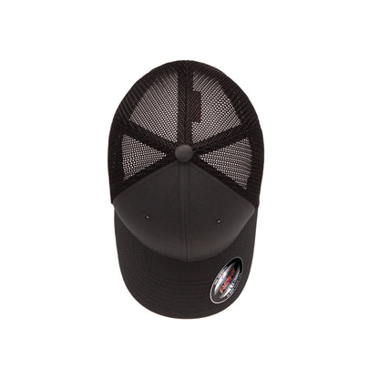 22flexfit trucker hat mesh cap 6511 red black 2