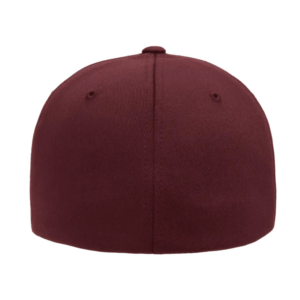 flexfit wooly combed twill fitted cap 6277 purple
