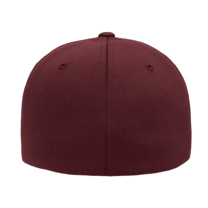 flexfit wooly combed twill fitted cap 6277 purple
