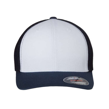 22flexfit trucker hat mesh cap 6511 navy white navy 2