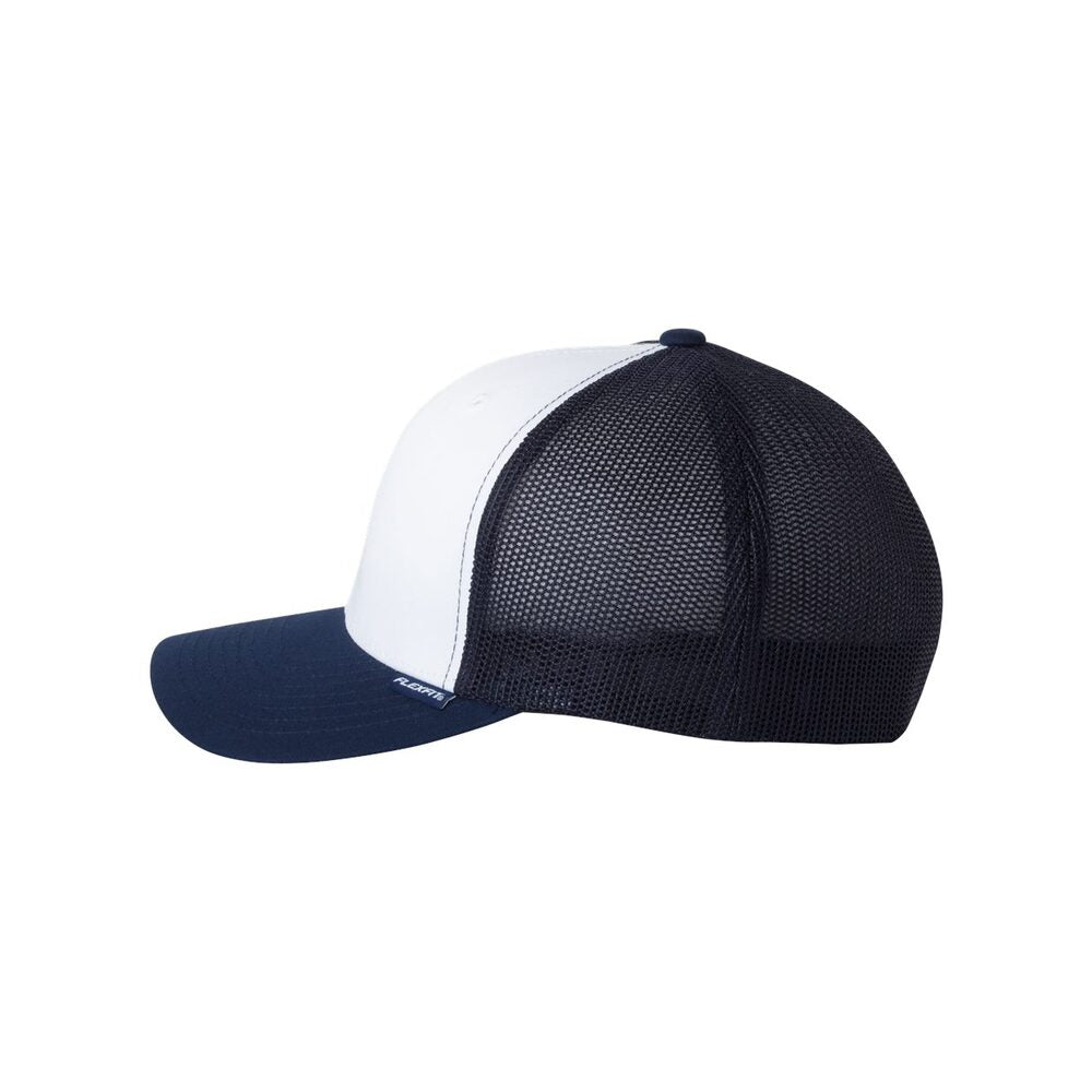 22flexfit trucker hat mesh cap 6511 navy white navy 3