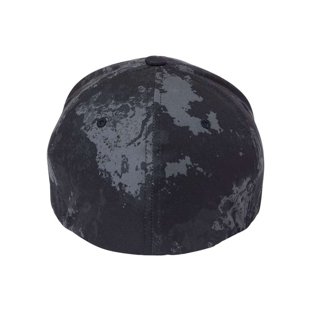22flexfit wooly combed twill fitted cap 6277 poseidon black 4