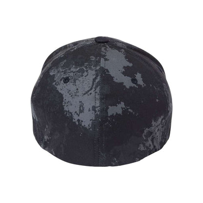 22flexfit wooly combed twill fitted cap 6277 poseidon black 4
