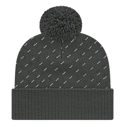 Cap America iK23 Diagonal Dash Knit Cap with Ribbed Cuff 1