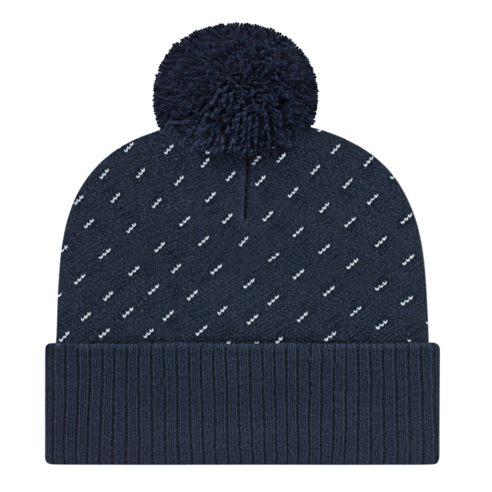 Cap America iK23 Diagonal Dash Knit Cap with Ribbed Cuff 4