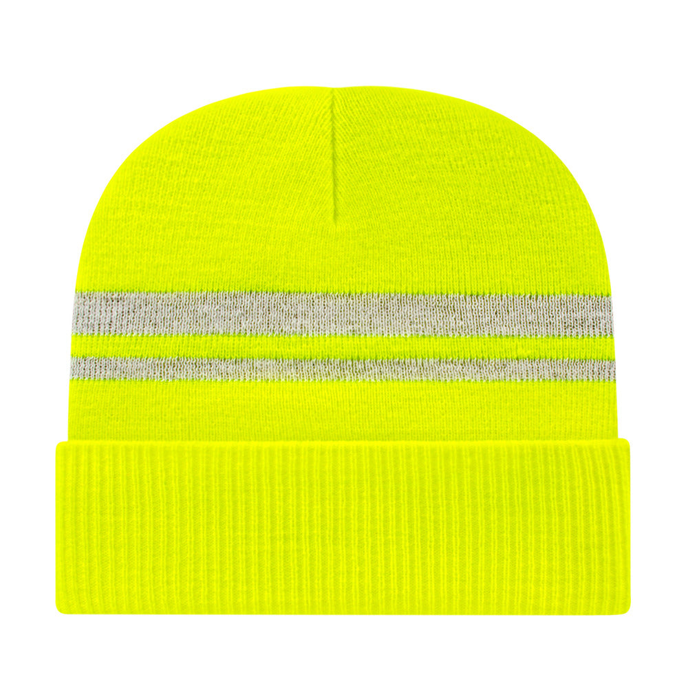 Cap America iK59 Reflective Knit Cap with Cuff 1