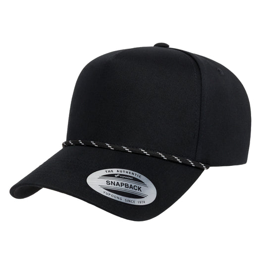 YP Classics 5079BD Retro Cotton Blend Five Panel Rope Cap