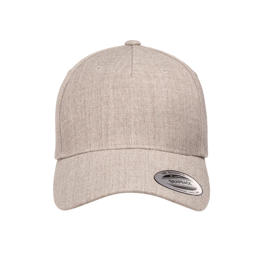 YP Classics 5789M Premium Five Panel Curved Bill Snapback Cap Additional Image 4