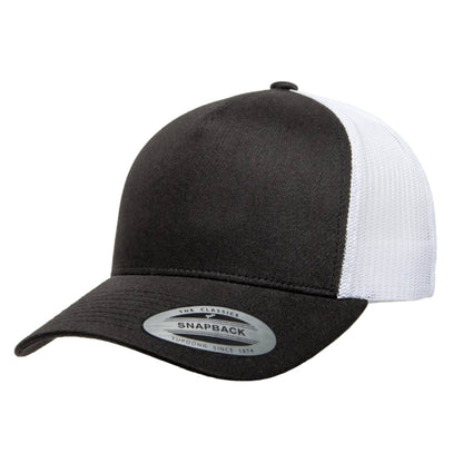 YP Classics 6506 Structured 5-Panel Mesh Back Retro Trucker Cap with Adjustable Snapback Closure
