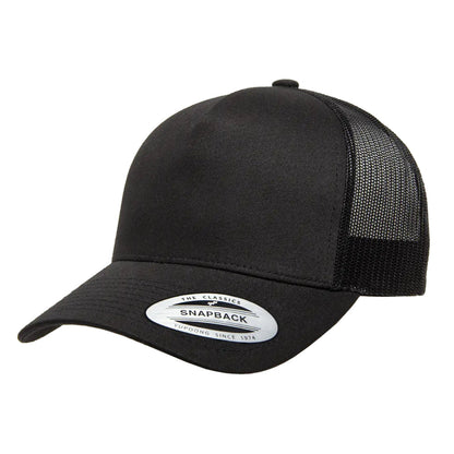 YP Classics 6506 Structured 5-Panel Mesh Back Retro Trucker Cap with Adjustable Snapback Closure